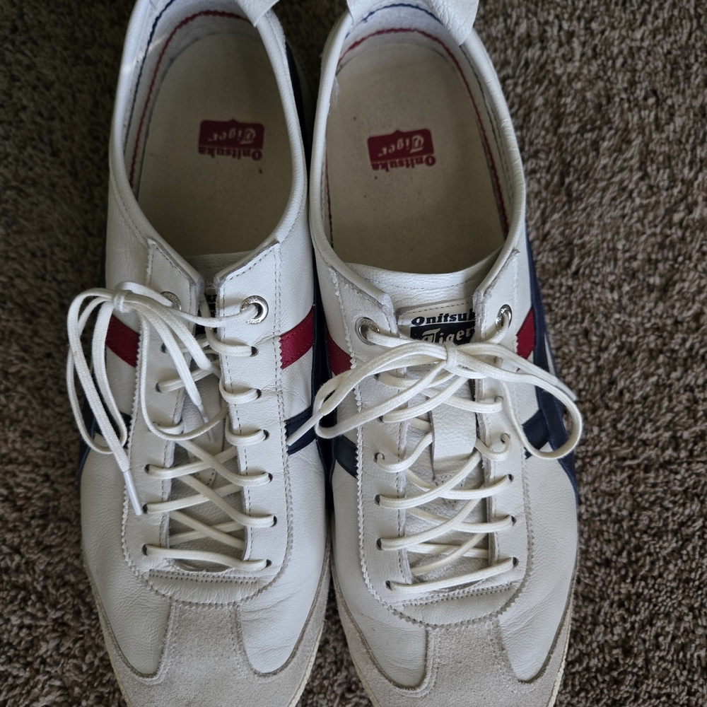 Onitsuka Tiger by Asics White and Navy Sneakers - Picture 2 of 7